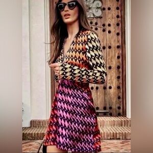 Zara Multicolor Geometric Mini Dress